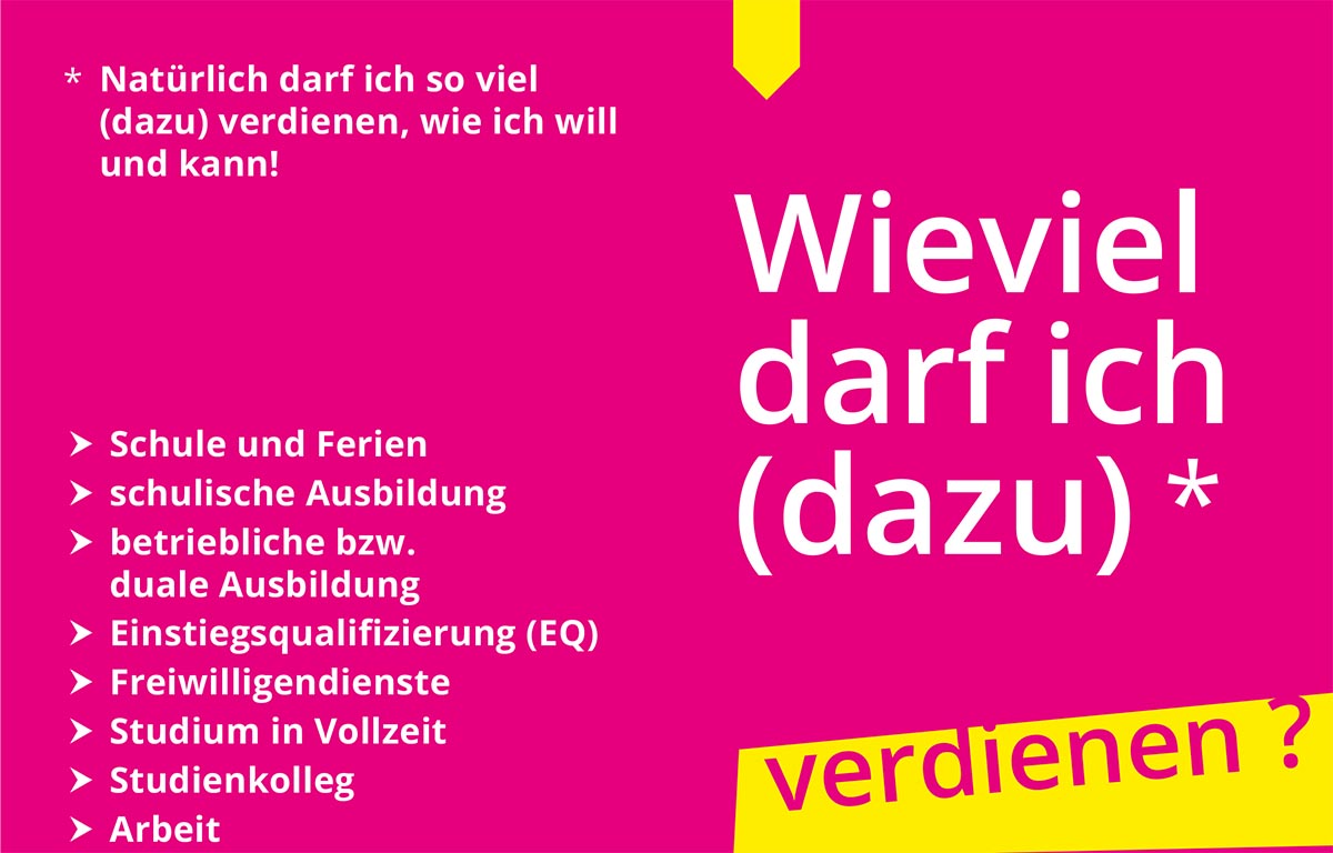 Infoflyer: Zuverdienst und Bürgergeld-Bezug – wieviel bleibt vom Nebeneinkommen?